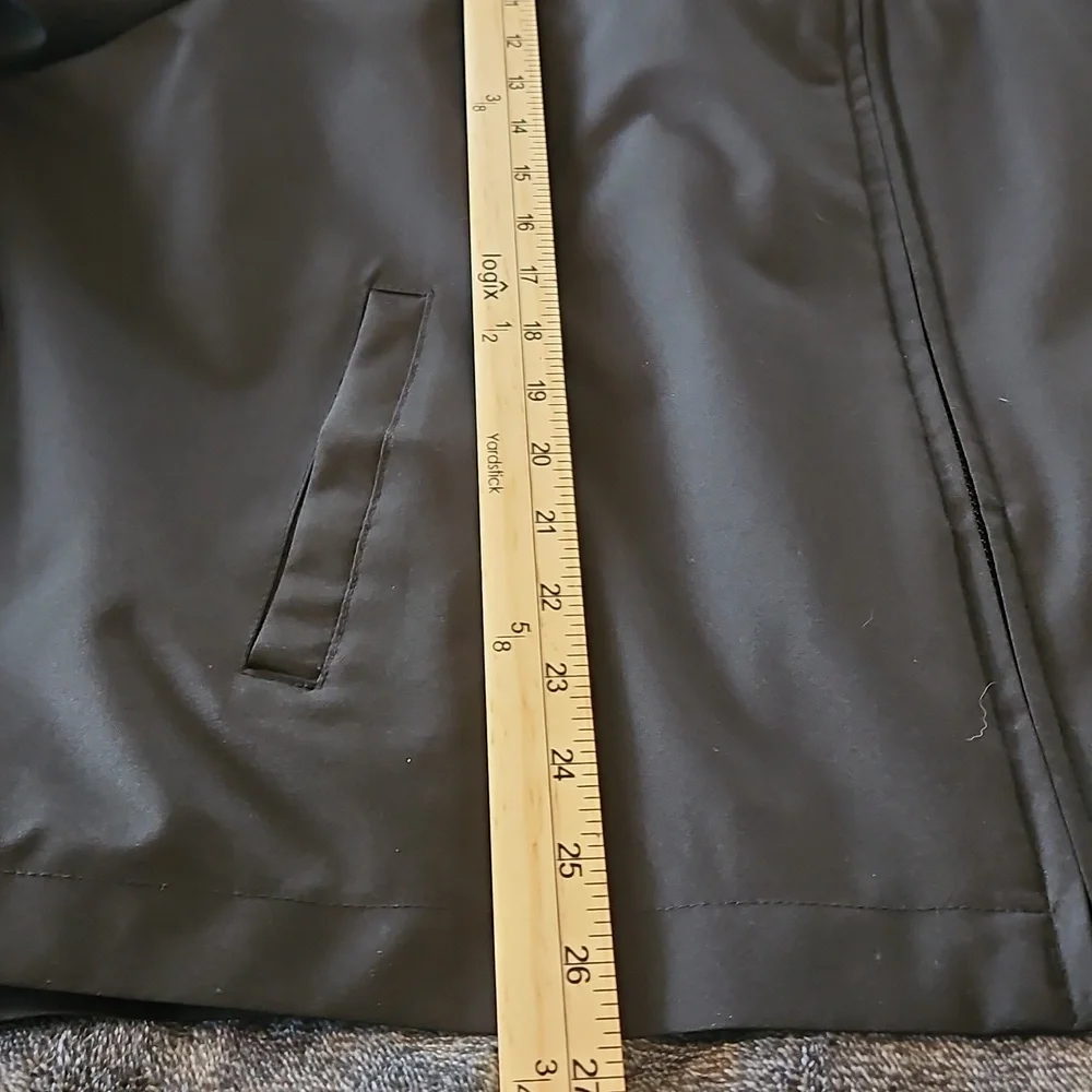 Murano Mens Black Zip Up Jacket, Size XL, Minimalistic